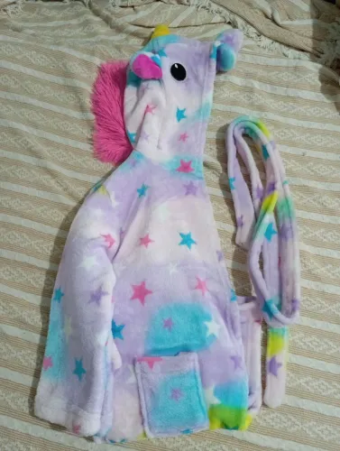 Roupão Infantil Unicórnio Super Macio com Capuz