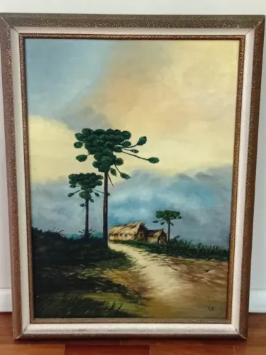 Quadro raro em óleo sobre tela pintado em 1960