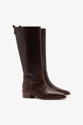 Bota Florencia Couro Marrom, Larroudé| Tam 35.5