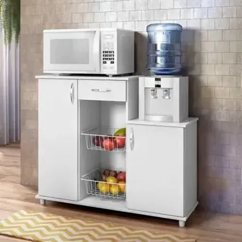 Armário de Cozinha para Forno com Fruteira 2 Portas 1 Gaveta Diva Branco New 