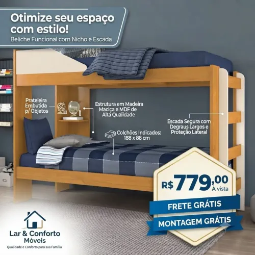 Beliche em promoção779 reais por tempo limitado
