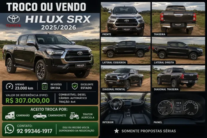 Toyota Hilux CD SRX 4X4 2.8 TDI 16V Diesel Aut. 2025