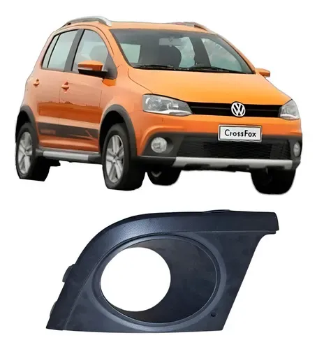 Moldura Farol De Milha Direito Fox 2010 A 2014 Original Preto Direito