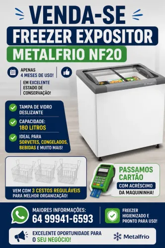 Freezer expositor metalfrio NF20 180L