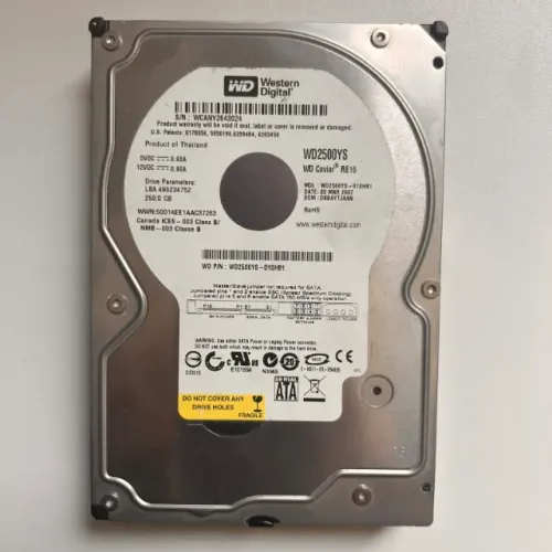 HD Western Digital 250GB WD2500YS SATA 7200RPM Funcionando