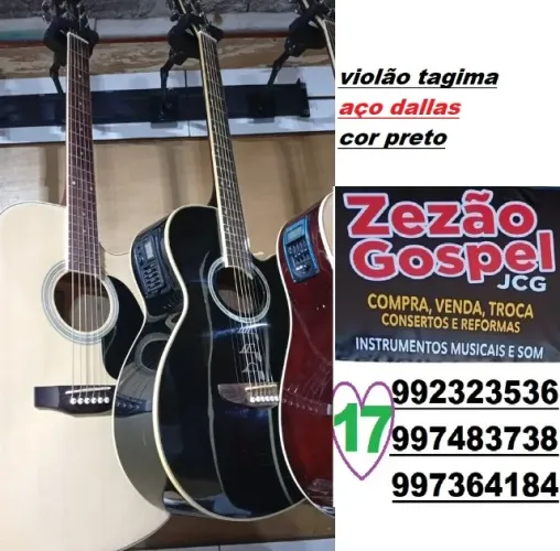 violão tagima aço dallas cor preto 610,rs aceito trocas