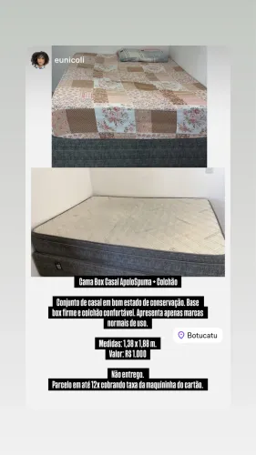 Venda de colchão e casa de casal - VALOR NEGOCIÁVEL