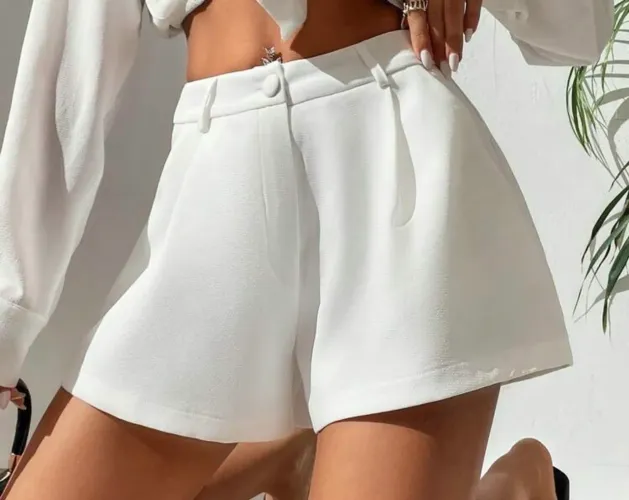 Short alfaiataria branco - Tamanho M