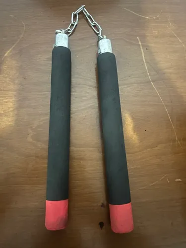 Nunchaku emborrachado de treino