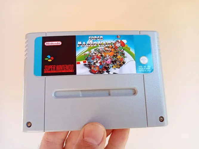 Super Mario Kart original japonesa relabel para Super Nintendo