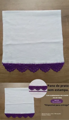 Pano de prato decorado.
