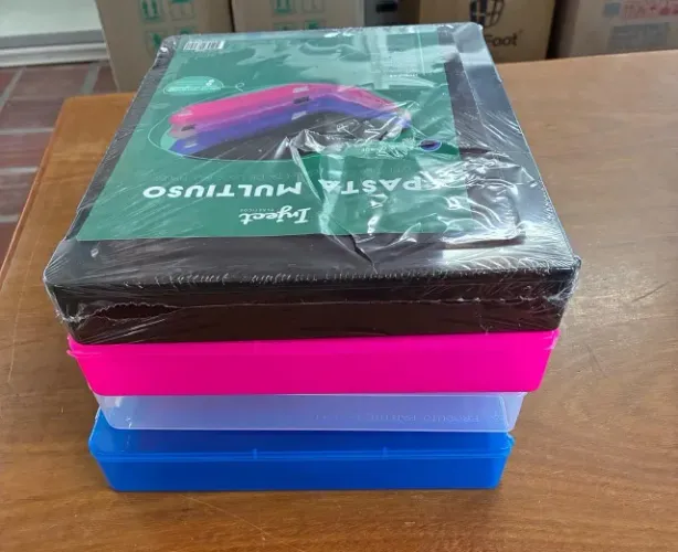 kit pastas oficio Rigidas c/ 4 und usadas com pequena havarias