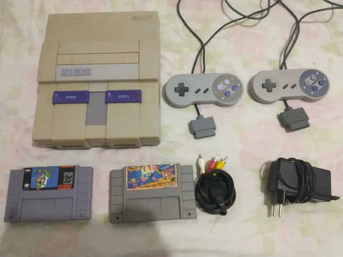 Super Nintendo Original + Super Mario + Bomberman - Funcionando!