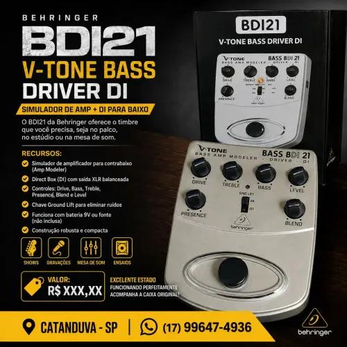 Vendo pedal Behringer BDI 21