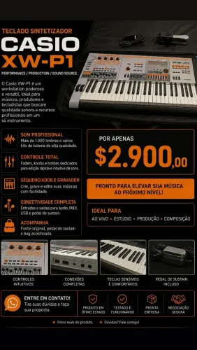 Teclado Casio XW-P1 - Excelente Estado