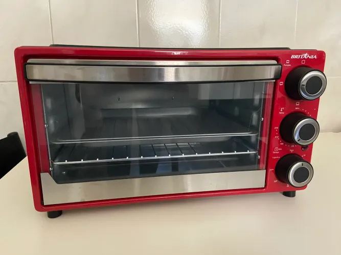 Forno Elétrico Vermelho Britânia