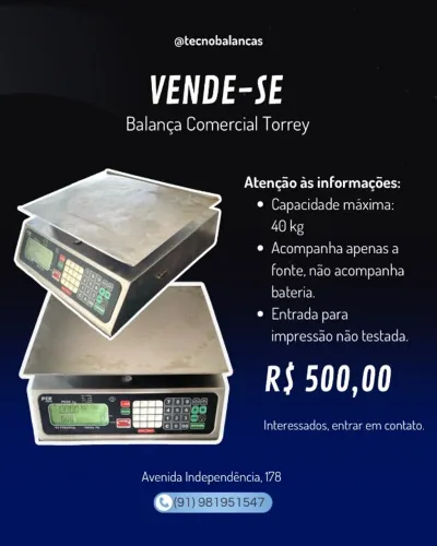 Balança comercial Torrey 40 Kg