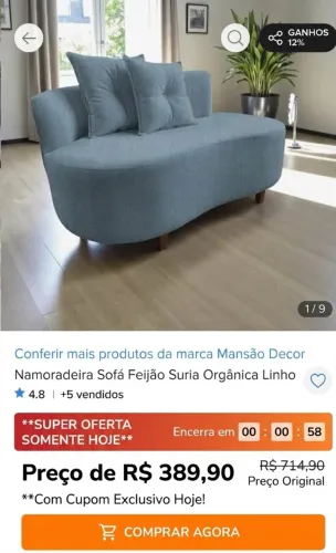 Sofá namoradeira