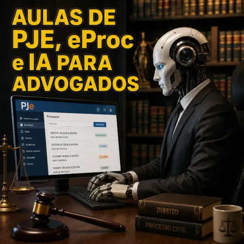 Aulas de PJE, eProc e Inteligência Artificial (IA) para advogados