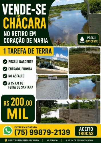 Chácara no retiro em coração de Maria 