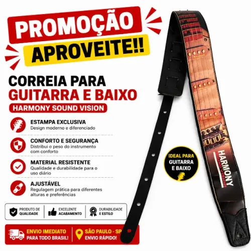 Correia Basso Harmony para Guitarra Violão Baixo Usada Top São Paulo SP