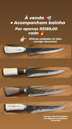 FACAS ARTESANAIS