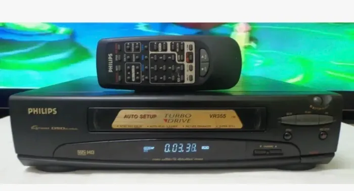Vídeo cassete Philips vr355 controle remoto original