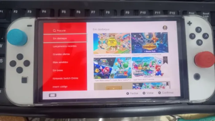Nintendo Switch OLED Branco ORIGINAL SEM DESBLOQUEIO + Cartão 1TB