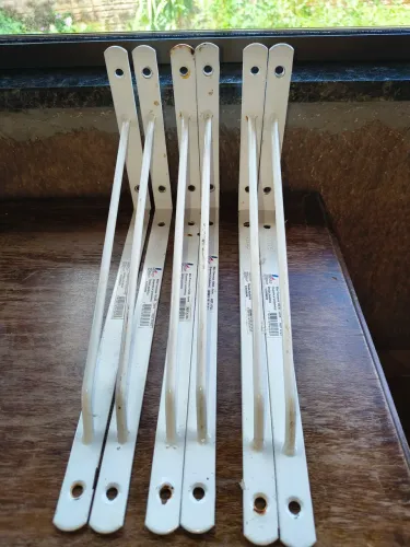 6 Mão Francesa 16x30 cm Lotus - Brancas - Ótimo Estado