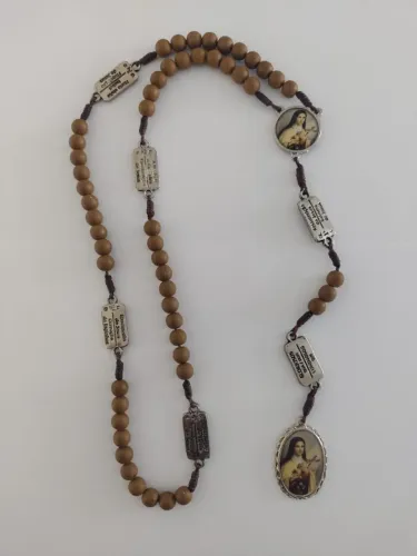 Terço Artesanal da Contemplação - Medalha de Santa Teresinha (novo)