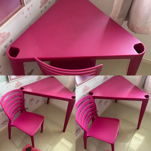 Conjunto mesa e cadeira infantil menina