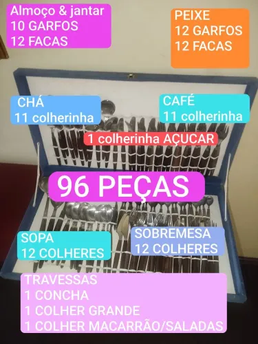 FAQUEIRO INOX VOLNOR 96 PEÇAS