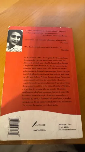 Livro o diário de Anne Frank