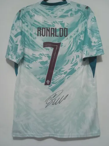 Camisa Portugal Copa Mundo 2026 #7 Ronaldo Autografada Certificada Unif 2
