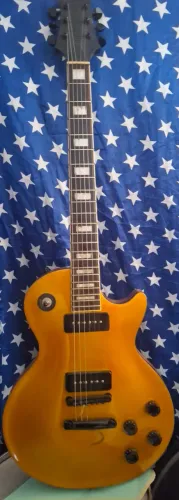 guitarra les paul gold top p90 groovin/equipo - usada