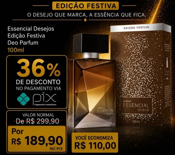 Essencial Desejos Masculino Natura Deo Parfum 100ml