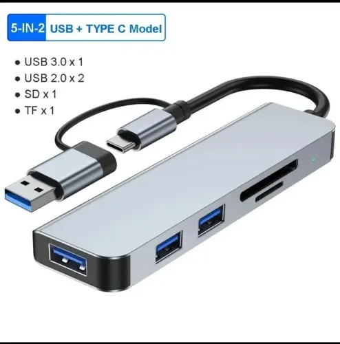 Adaptador usb tipo c para notebook, celular, pc