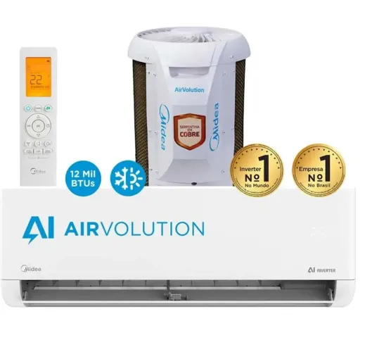 Ar split springer midea airvolution wi-fi connect 12000 btus quente e frio inverter 220v