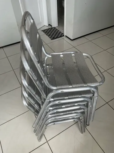 CADEIRA DE ALUMÍNIO 5 UNIDADES