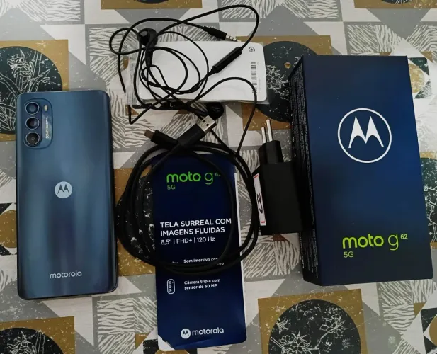 Motorola moto G62 sem digital, bateria em 80%