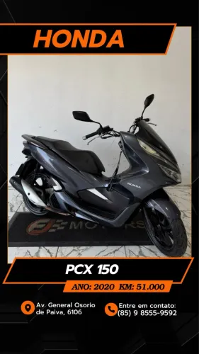 Honda PCX 150 ano 2020, extra Aceitamos cartão e Financiamento bancário