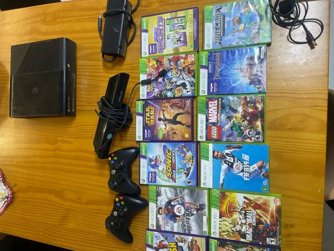 xbox 360+ kinect +12 jogos