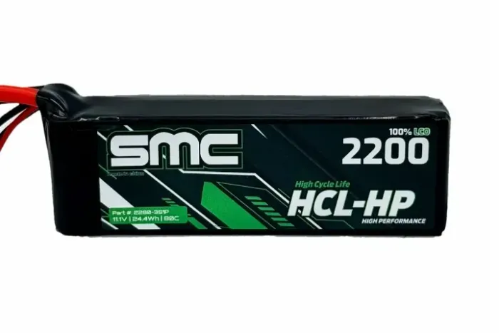 Bateria Lipo Aeromodelo SMC 3S HCL-HP 11.1V 2200 mAh 80C XT60