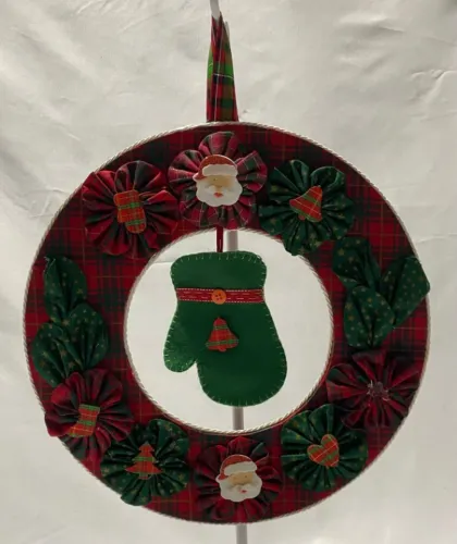 guirlanda de Natal artesanal decorada luxo - original
