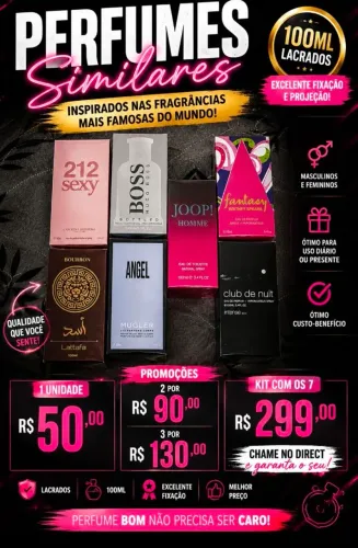 Perfumes Similares 100ml Lacrados a partir de R$ 50