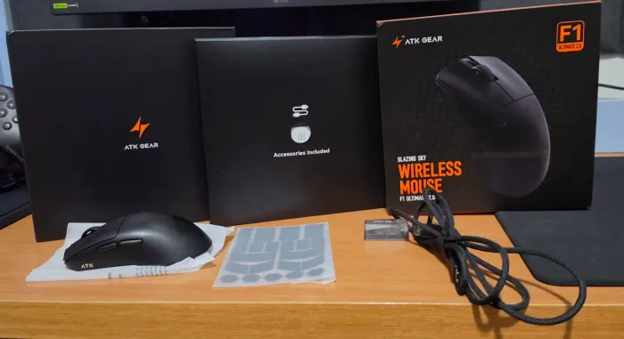 Mouse gamer sem fio ATK F1 ultimate - top de linha.
