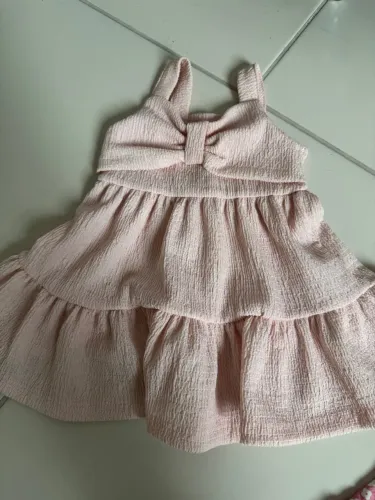 4 vestidos TAM P bebê menina rosa, azul, vermelho 