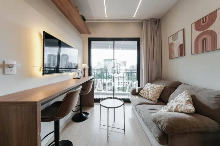 Apartamento - 1 dormitório totalmente mobiliado para alugar, 33 m²- Alto da Boa Vista - Sã