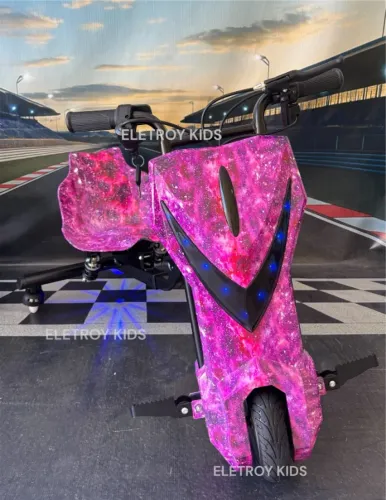 Triciclo Elétrico Drift Amortecedor 350w Bluetooth Toca Músicas Rosa Menina