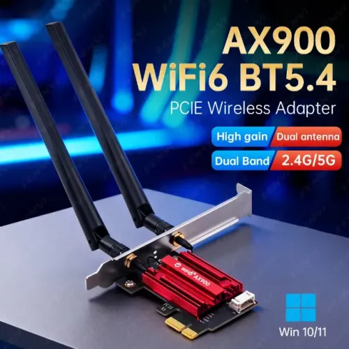 Placa WiFi 6 AX900 Dual Band 2.4/5GHz Bluetooth 5.4